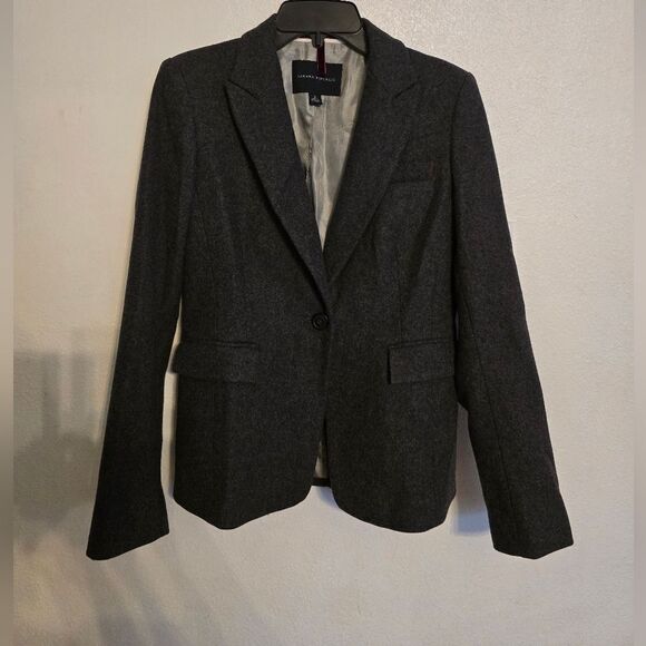 Banana Republic Wool Blend Gray Blazer Size 2 - Picture 1 of 11